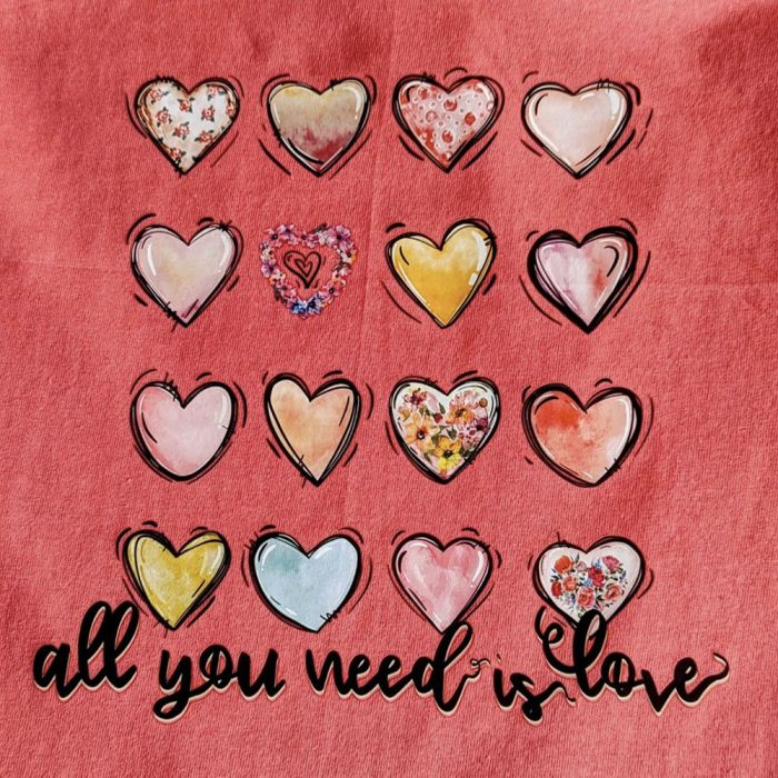 All you need is love, Short-sleeve T-Shirt Design