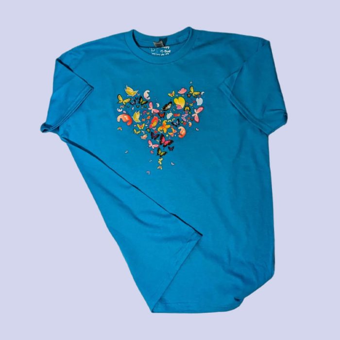 Butterfly Heart, Short-sleeve, Size XL-Youth