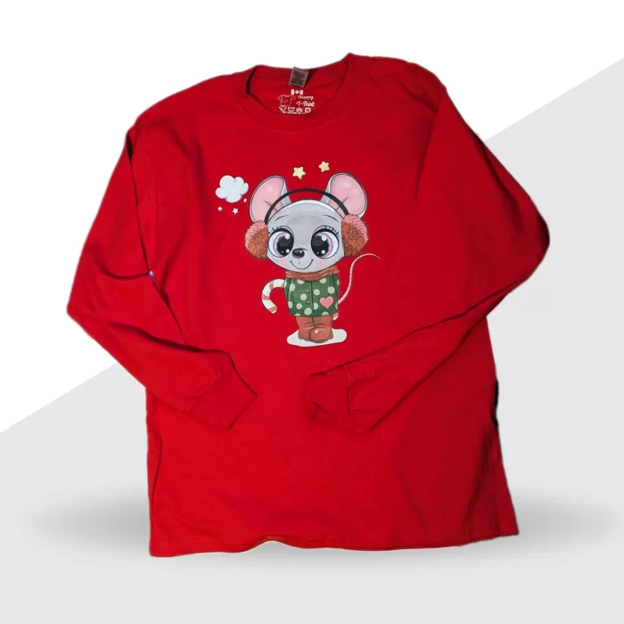 Cute Mouse Long-sleeve T-Shirt