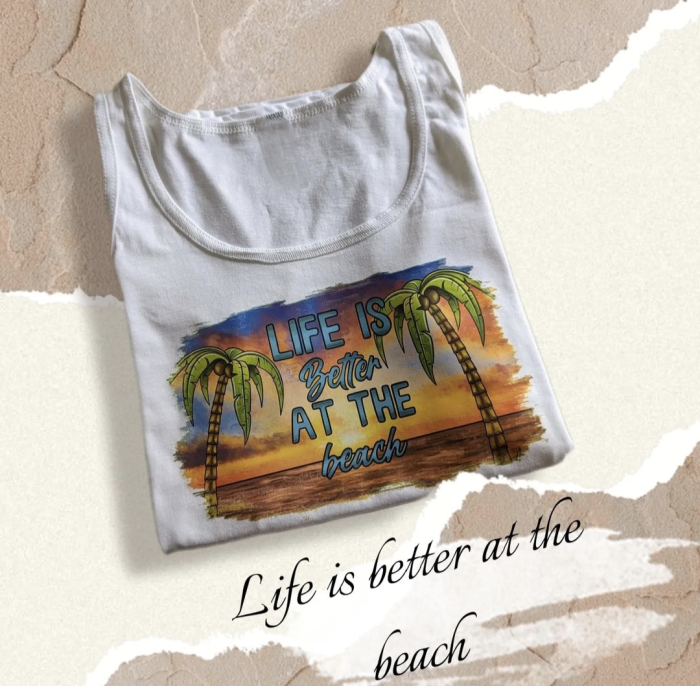 Life is better at the baech Tank-Top