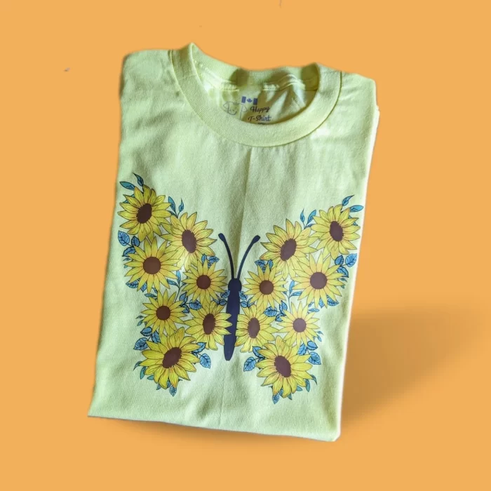 Sunflowers in Butterfly, Short-sleeve